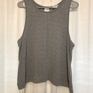 J. Crew Gray faux layered tank. XL